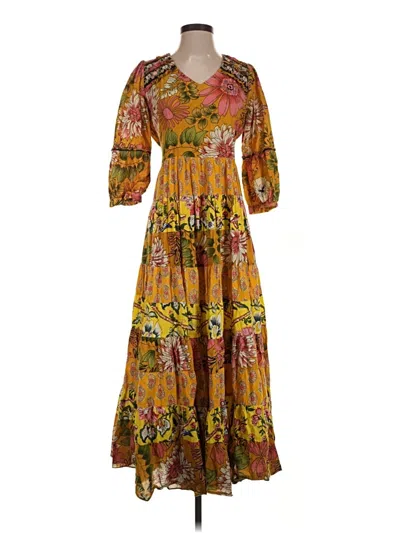 Pre-owned Assorted Brands Casual Dress In Yellow