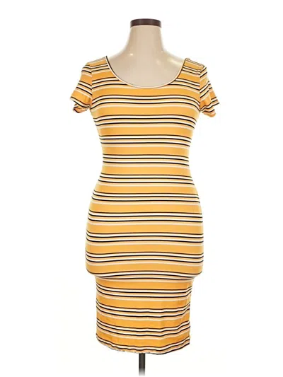 Pre-owned Assorted Brands Casual Dress In Yellow