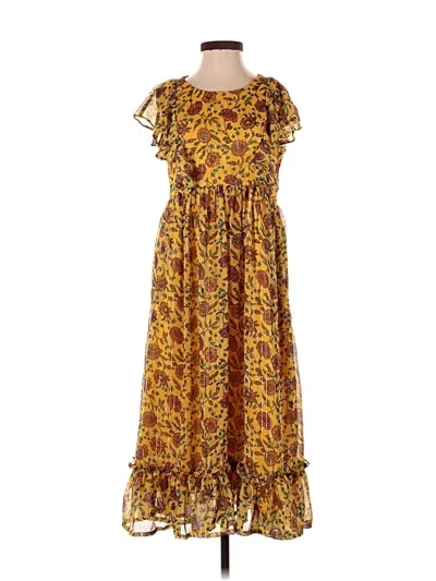 Pre-owned Assorted Brands Casual Dress In Yellow