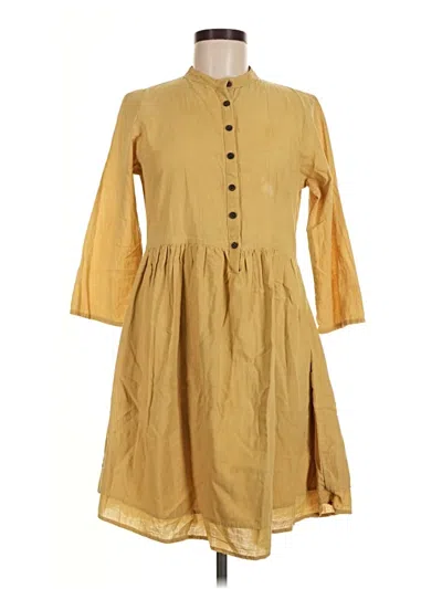 Pre-owned Assorted Brands Casual Dress In Yellow