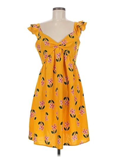 Pre-owned Assorted Brands Casual Dress In Yellow