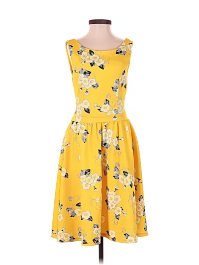 Pre-owned Assorted Brands Casual Dress In Yellow