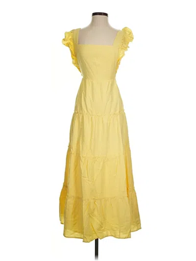 Pre-owned Assorted Brands Casual Dress In Yellow