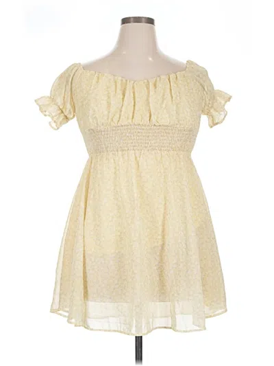 Pre-owned Assorted Brands Casual Dress In Yellow