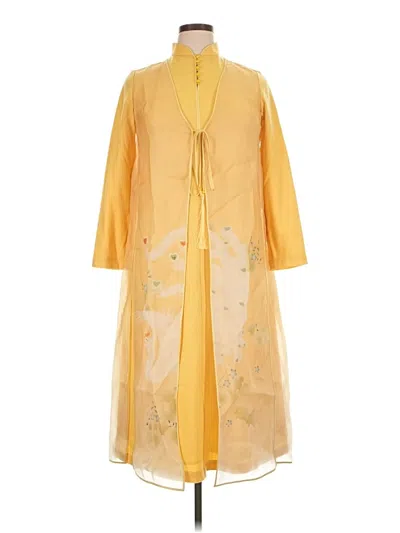 Pre-owned Assorted Brands Casual Dress In Yellow