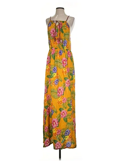 Pre-owned Assorted Brands Casual Dress In Yellow
