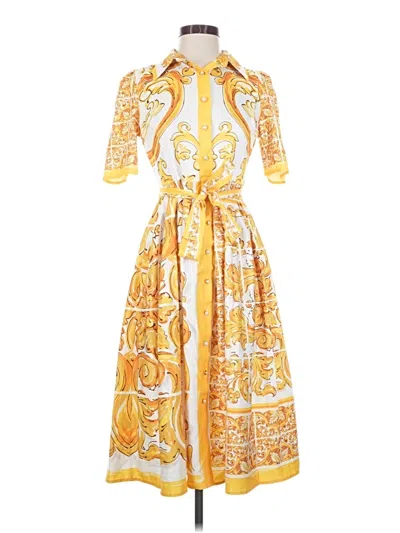 Pre-owned Assorted Brands Casual Dress In Yellow