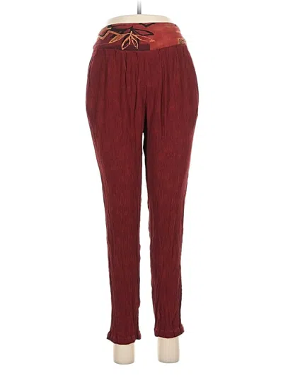 Pre-owned Assorted Brands Casual Pants In Burgundy