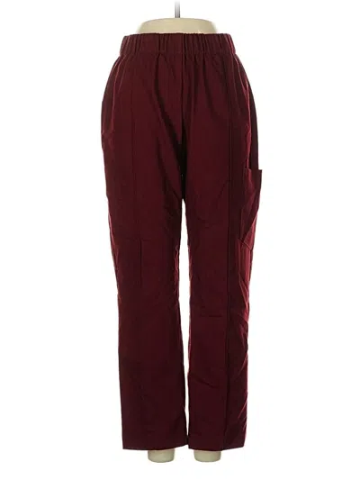 Pre-owned Assorted Brands Casual Pants In Burgundy
