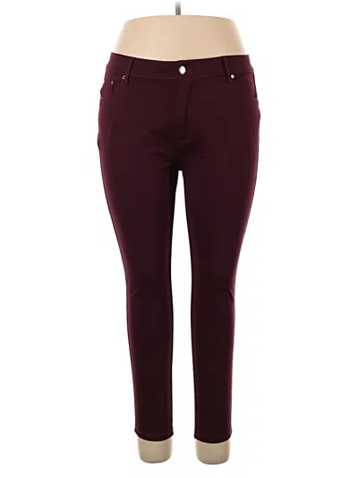 Pre-owned Assorted Brands Casual Pants In Burgundy