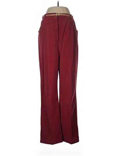 Pre-owned Assorted Brands Casual Pants In Burgundy