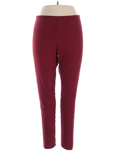 Pre-owned Assorted Brands Casual Pants In Burgundy