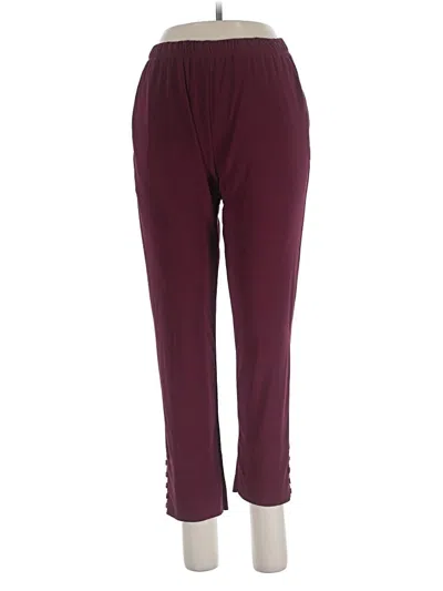 Pre-owned Assorted Brands Casual Pants In Burgundy