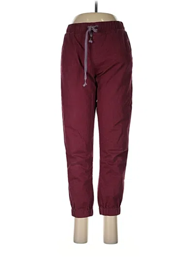 Pre-owned Assorted Brands Casual Pants In Burgundy
