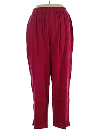 Pre-owned Assorted Brands Casual Pants In Burgundy