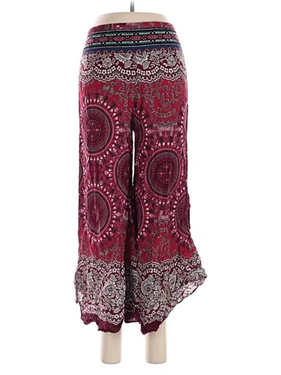 Pre-owned Assorted Brands Casual Pants In Burgundy