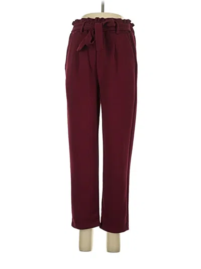 Pre-owned Assorted Brands Casual Pants In Burgundy