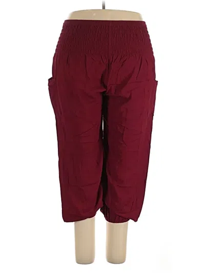 Pre-owned Assorted Brands Casual Pants In Burgundy