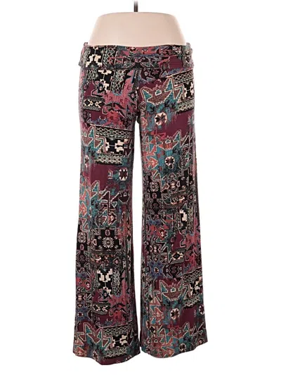 Pre-owned Assorted Brands Casual Pants In Burgundy