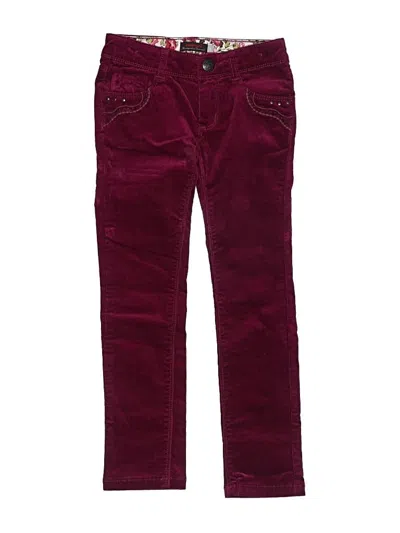 Pre-owned Assorted Brands Kids' Casual Pants In Burgundy