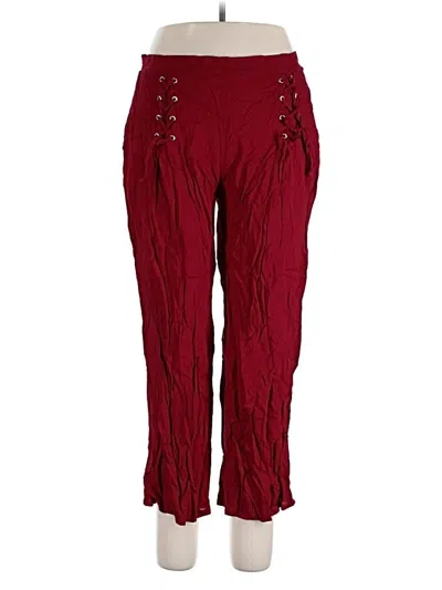 Pre-owned Assorted Brands Casual Pants In Burgundy