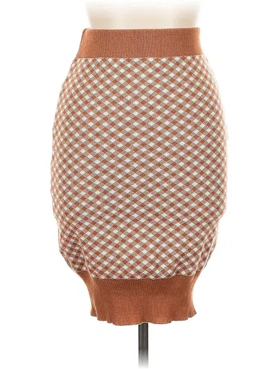 Pre-owned Assorted Brands Casual Skirt In Brown