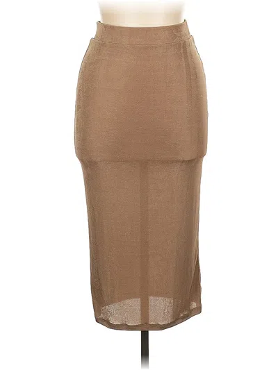 Pre-owned Assorted Brands Casual Skirt In Brown