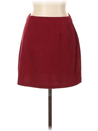 Pre-owned Assorted Brands Casual Skirt In Burgundy