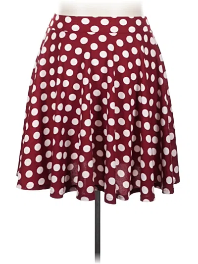 Pre-owned Assorted Brands Casual Skirt In Burgundy