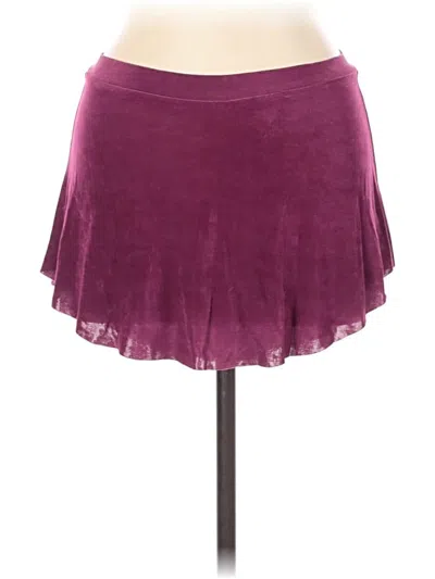 Pre-owned Assorted Brands Casual Skirt In Burgundy
