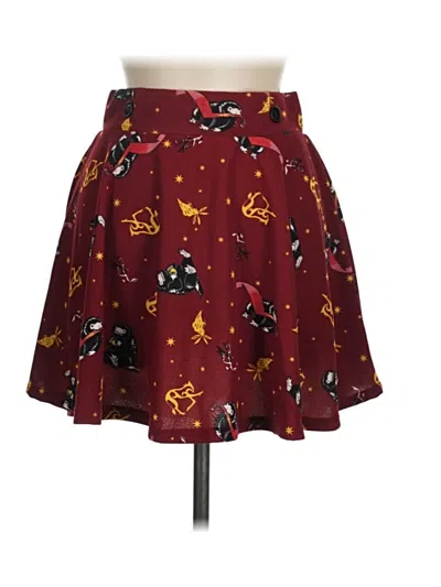 Pre-owned Assorted Brands Casual Skirt In Burgundy