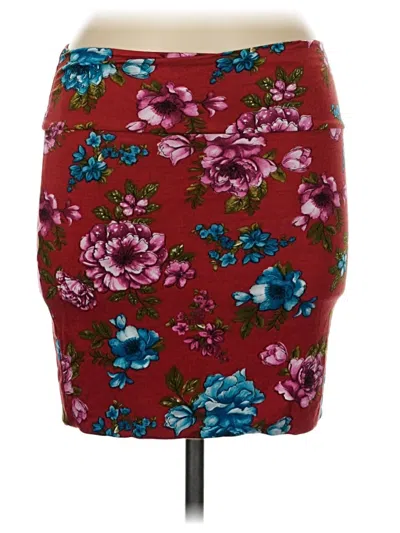 Pre-owned Assorted Brands Casual Skirt In Burgundy