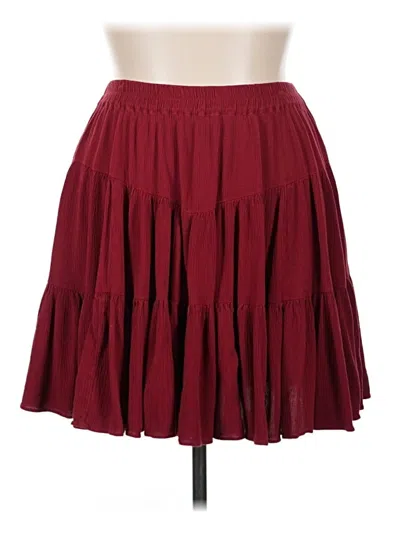 Pre-owned Assorted Brands Casual Skirt In Burgundy