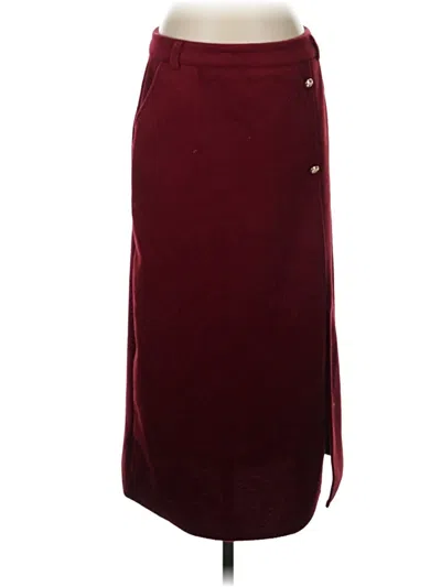 Pre-owned Assorted Brands Casual Skirt In Burgundy