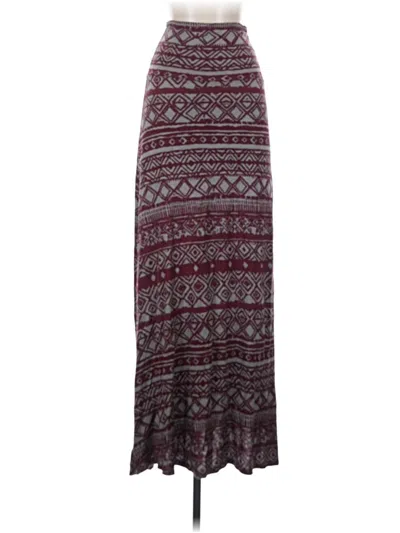 Pre-owned Assorted Brands Casual Skirt In Burgundy