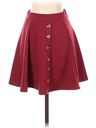 Pre-owned Assorted Brands Casual Skirt In Burgundy