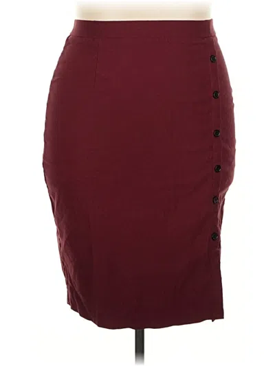 Pre-owned Assorted Brands Casual Skirt In Burgundy