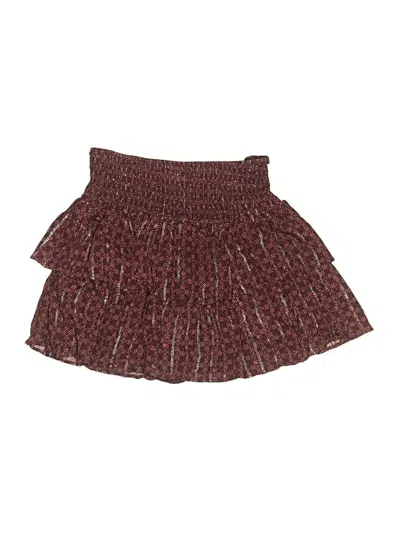 Pre-owned Assorted Brands Casual Skirt In Burgundy