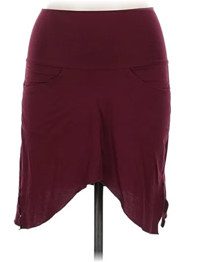 Pre-owned Assorted Brands Casual Skirt In Burgundy