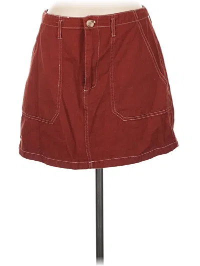Pre-owned Assorted Brands Casual Skirt In Burgundy