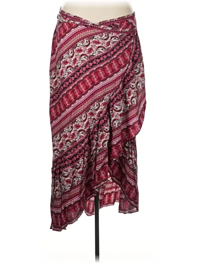 Pre-owned Assorted Brands Casual Skirt In Burgundy