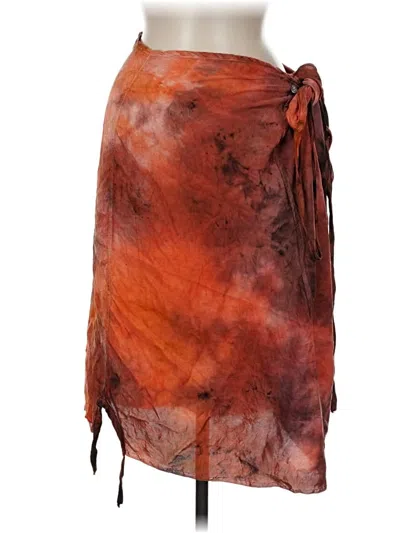 Pre-owned Assorted Brands Casual Skirt In Orange