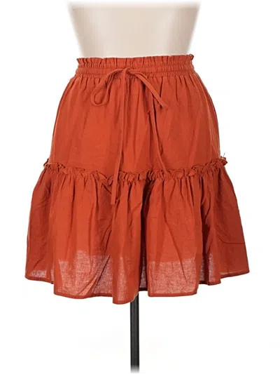 Pre-owned Assorted Brands Casual Skirt In Orange
