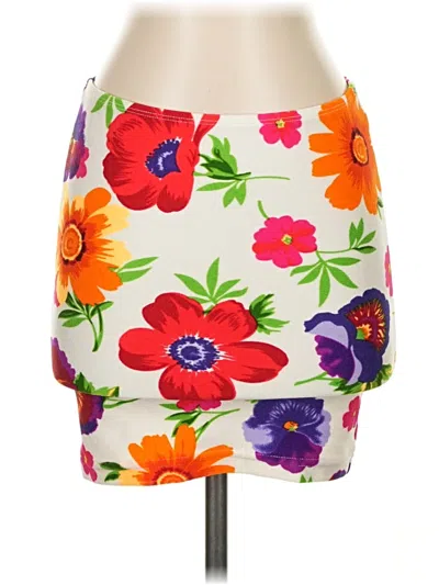 Pre-owned Assorted Brands Casual Skirt In White