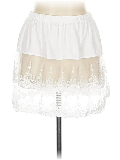 Pre-owned Assorted Brands Casual Skirt In White