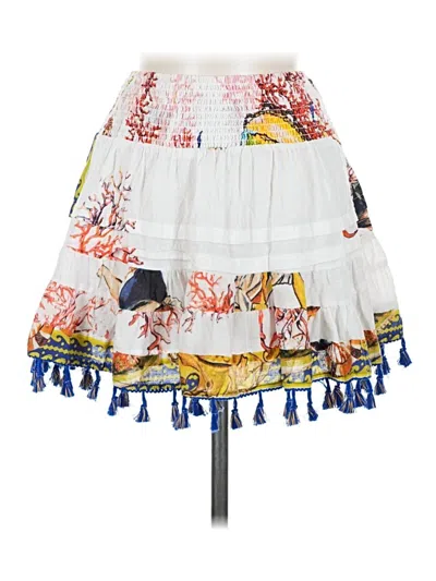 Pre-owned Assorted Brands Casual Skirt In White