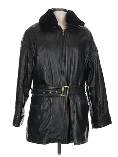 Pre-owned Assorted Brands Coat In Black