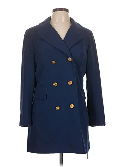 Pre-owned Assorted Brands Coat In Blue