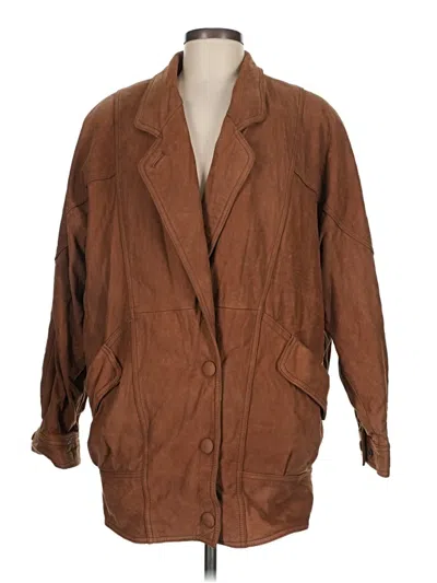 Pre-owned Assorted Brands Coat In Brown
