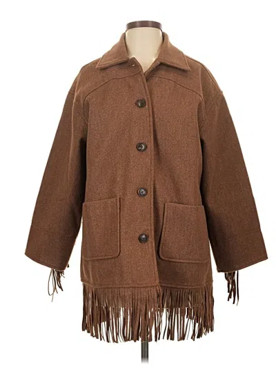 Pre-owned Assorted Brands Coat In Brown